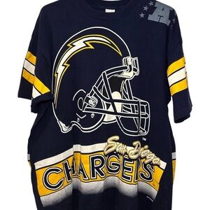 San Diego Chargers Navy & Yellow Football Tee